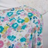 Blouse manches ¾ aux fleurs pastels T 40 Promod - Détail