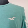 T-shirt turquoise dégradé Positive Vibes Only T M Hollister - Logo poitrine