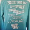 T-shirt turquoise dégradé Positive Vibes Only T M Hollister - Inscriptions dos