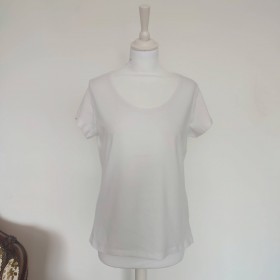 T-shirt en coton bio blanc T 38-40 Monoprix