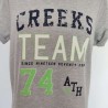 T-shirt en molleton gris chiné Team 74 T L Creeks
- Motif floqué