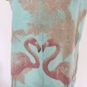 T-shirt froissé turquoise aux flamants roses T L FireFly
- Motif